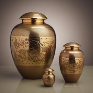 The different sizes of cremation urns