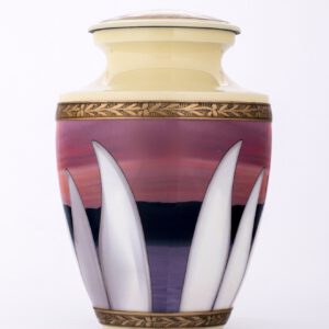 Adult urn for ashes butterfly and flower theme