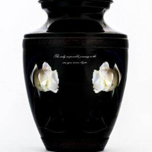Black Chopper theme cremation urn for adult male