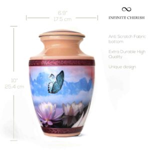 Adult urn for ashes butterfly measurements