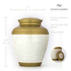 mother of pearl cremation urn size