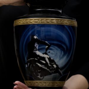 Biker cremation urn large standard size 200 cubic inch urn for ashes